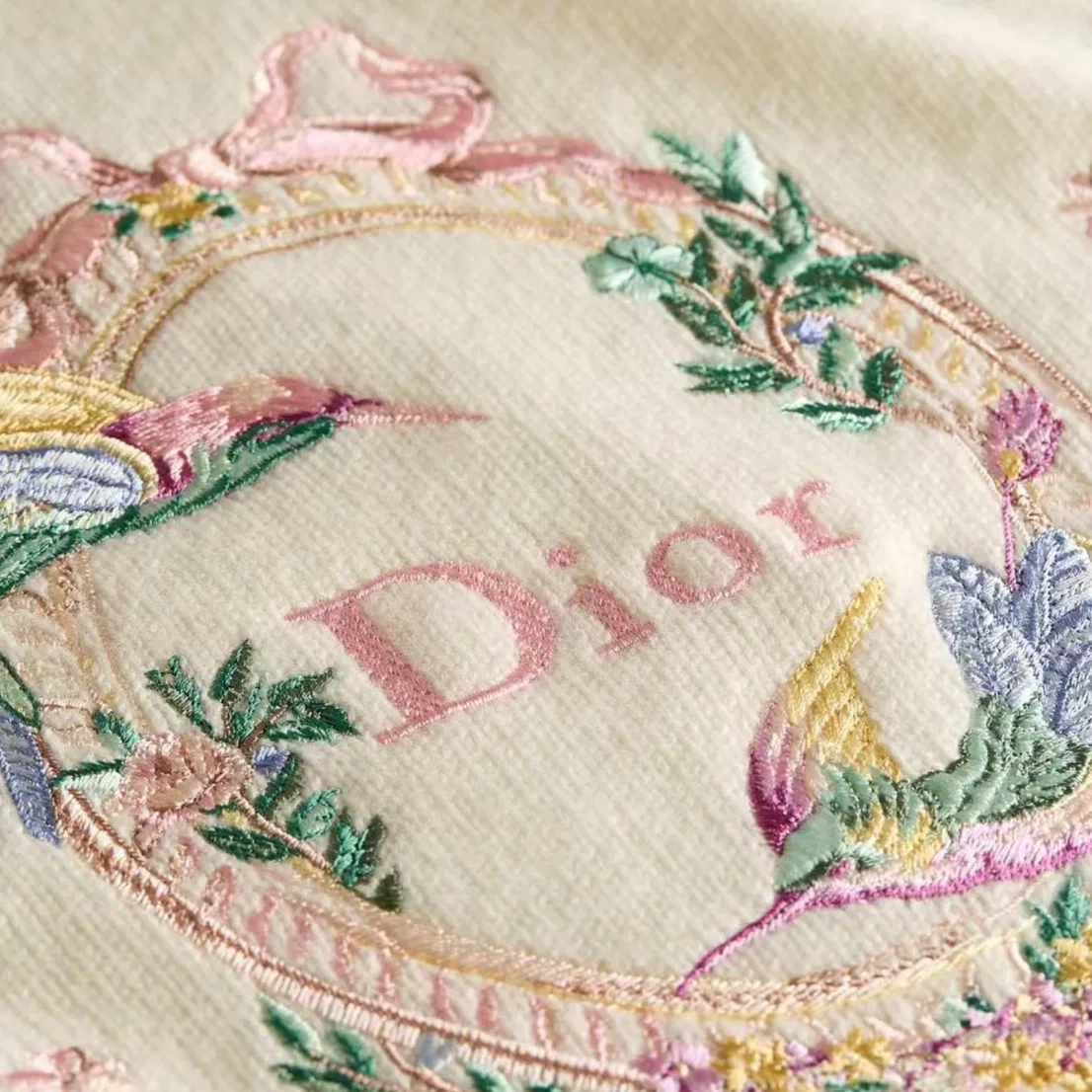 Женский кашемировый свитер с круглым вырезом Multicolor DIOR — фото 4