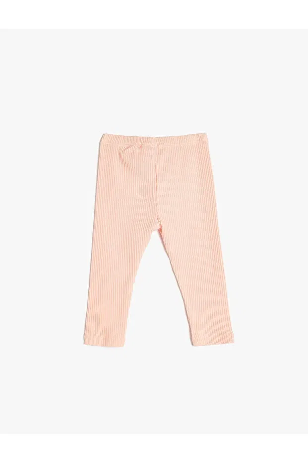 Детские леггинсы для девочек хлопковые Basics Koton, Rose — фото 2