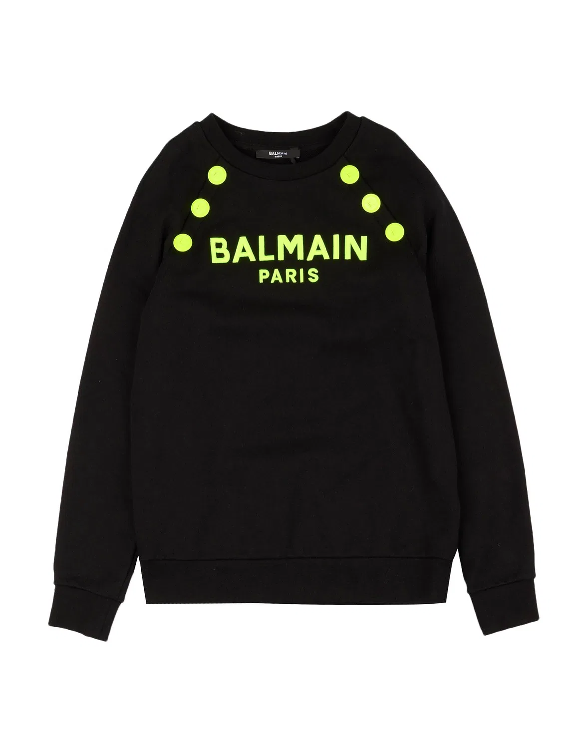 Детский свитшот для девочек с аппликацией Balmain, черный