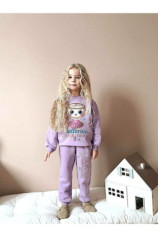 Детский спортивный костюм для девочек хлопковый Milays Life Home Collection, Lila
