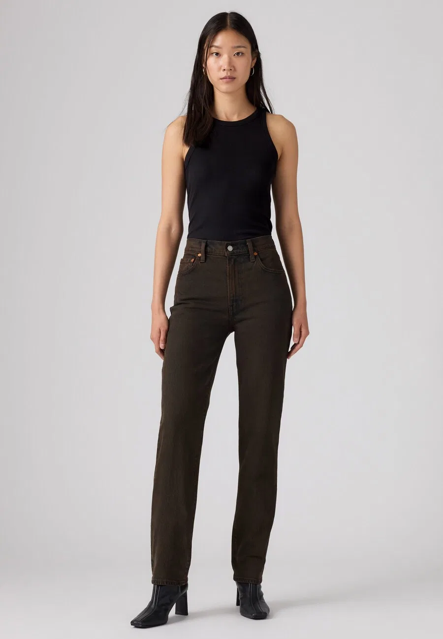 Джинсы LEVI'S Slim fit 'RIBCAGE SLIM' темно-коричневого цвета — фото 4