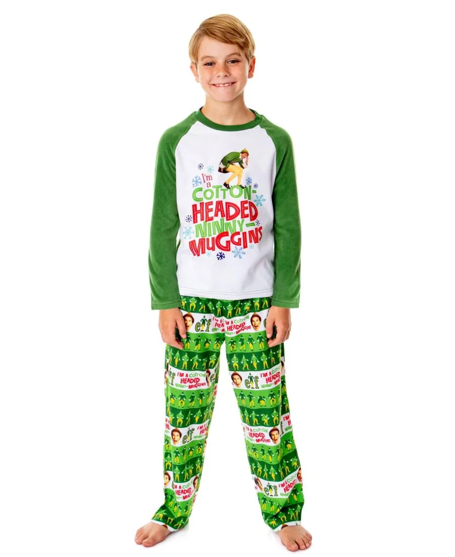 Пижамный комплект с принтом Elf the Movie, модель Cotton-Headed Ninny-Muggins Elf, Open Miscellaneous