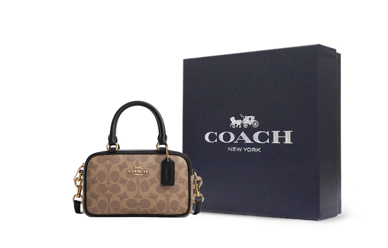 

COACH Сумка через плечо из кожи с покрытием