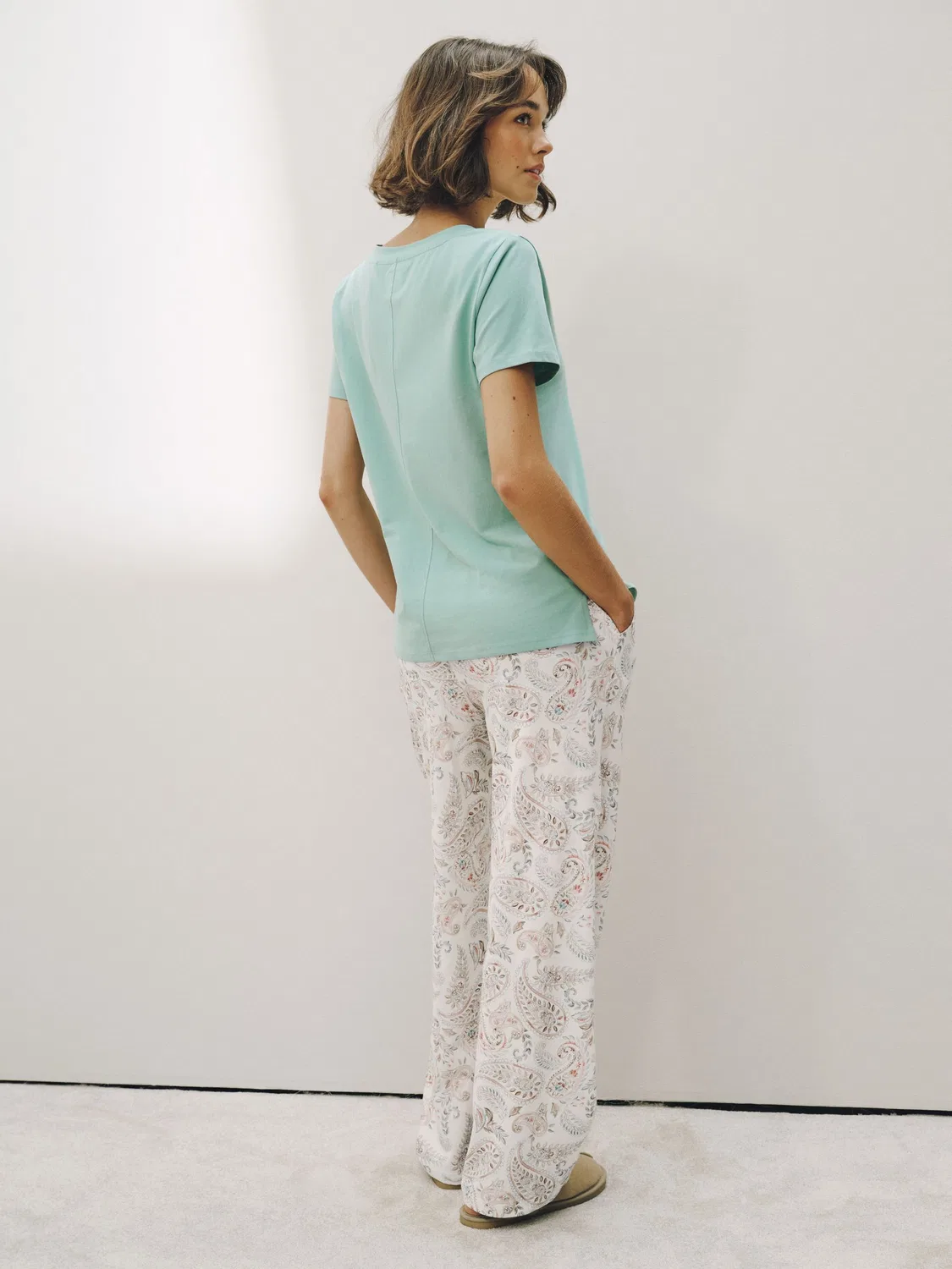 Пижама с принтом Paisley Next, цвет Sage Green Paisley Floral — фото 3