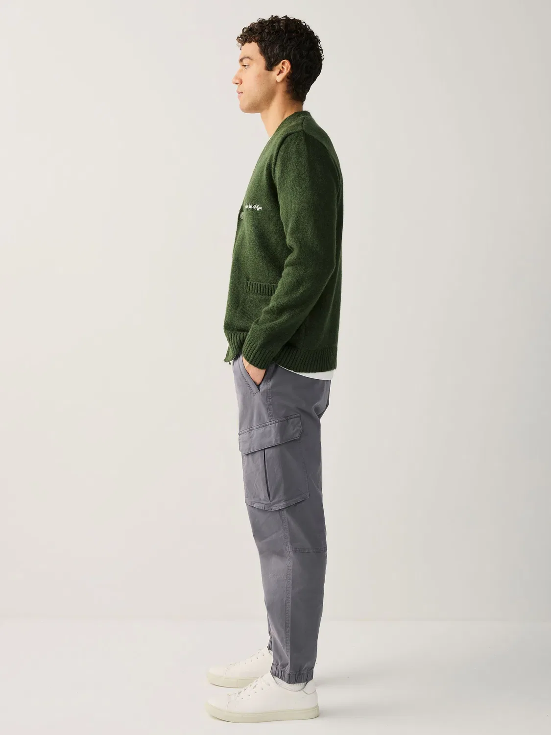 Брюки карго Regular Tapered Fit из хлопка с эластаном Next, синий — фото 4