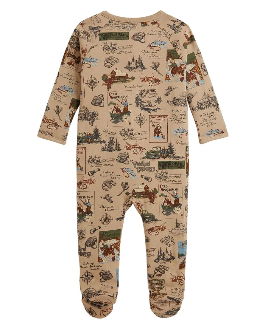 Детский комбинезон с принтом Polo Bear Polo Ralph Lauren, Wilderness Scout Baby Bear — фото 2
