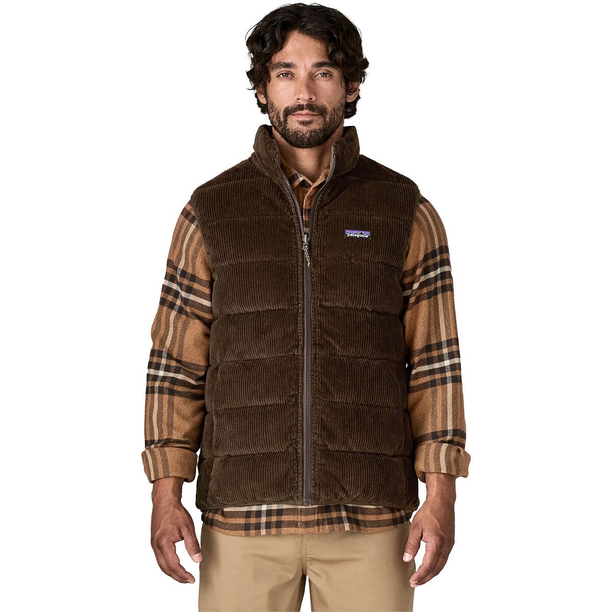 Жилет Patagonia Reversible Cotton Down, коричневый — фото 4