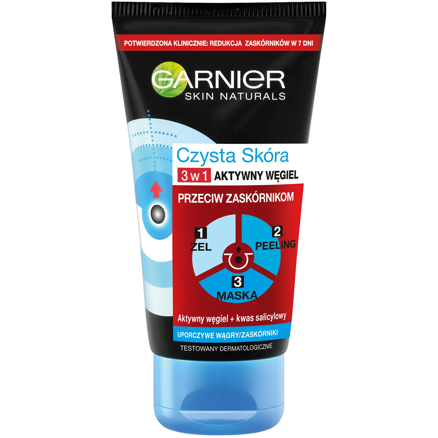 

Garnier Czysta Skóra Aktywny Węgiel Гель для умывания 3в1 для лица, 150 мл