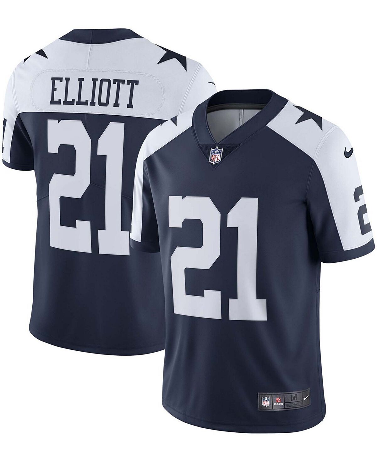 

Мужская футболка ezekiel elliott navy dallas cowboys alternate vapor limited jersey Nike, синий