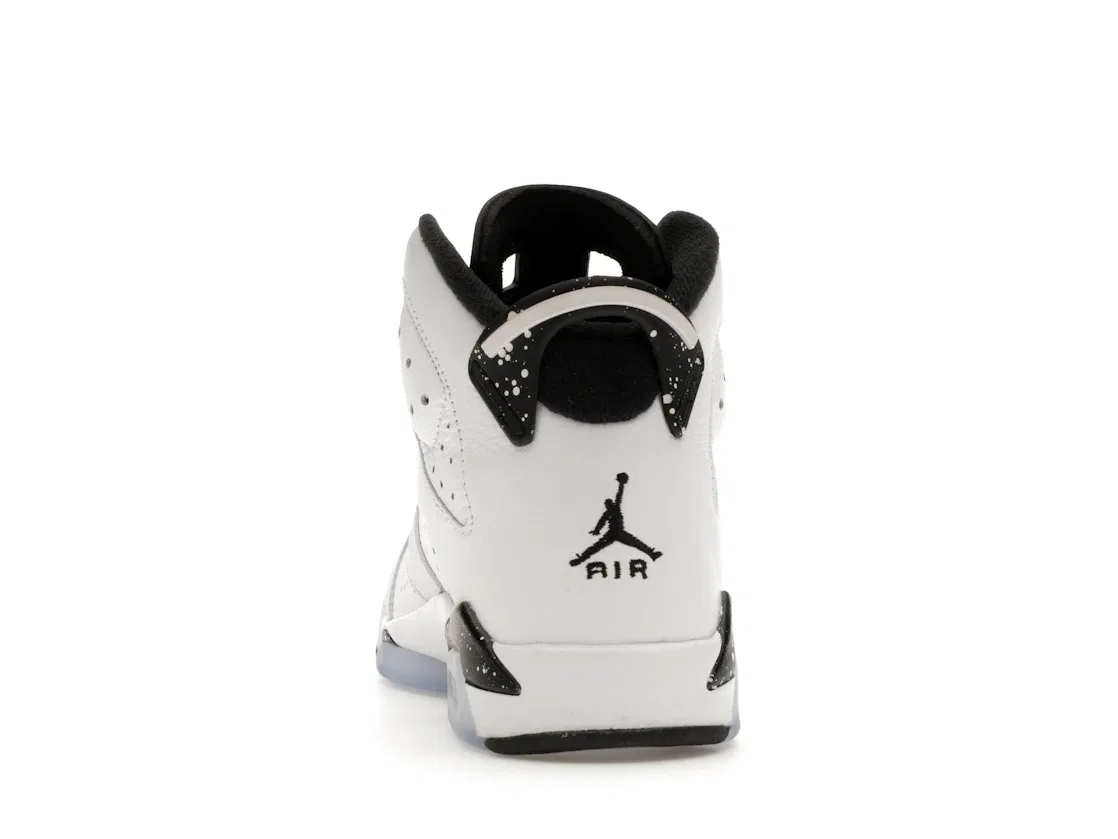 Детские кроссовки с контрастными вставками Jordan 6 Retro Reverse Oreo, White/Black — фото 4