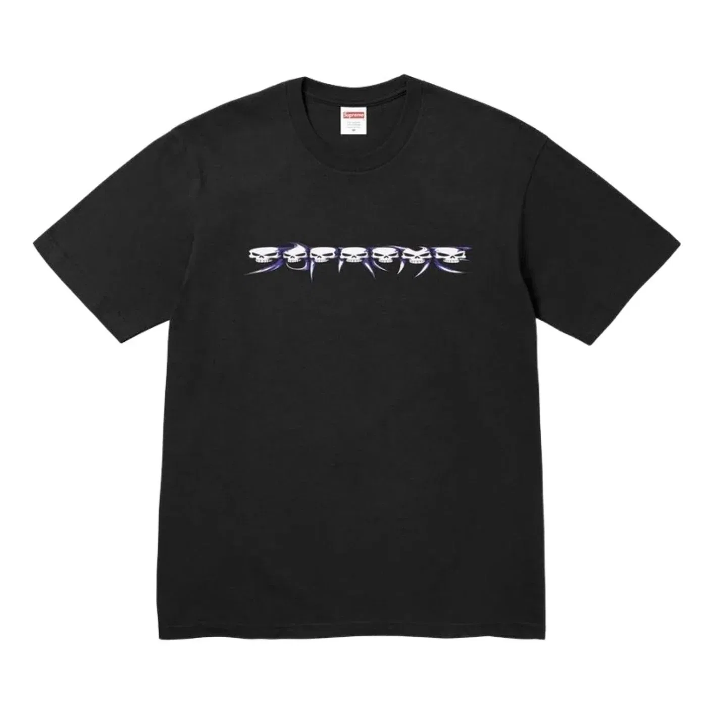 Мужская футболка FW26 Skulls Spellout T-Shirt 'Black' Supreme, черный