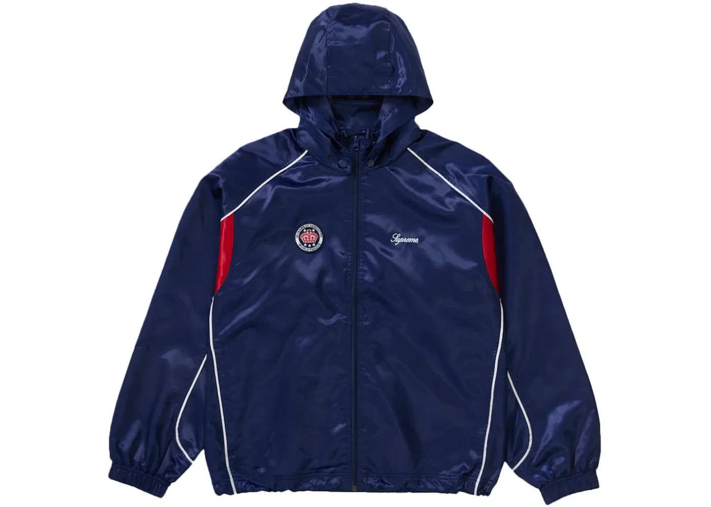 Мужская куртка с капюшоном из сатина Supreme, Navy