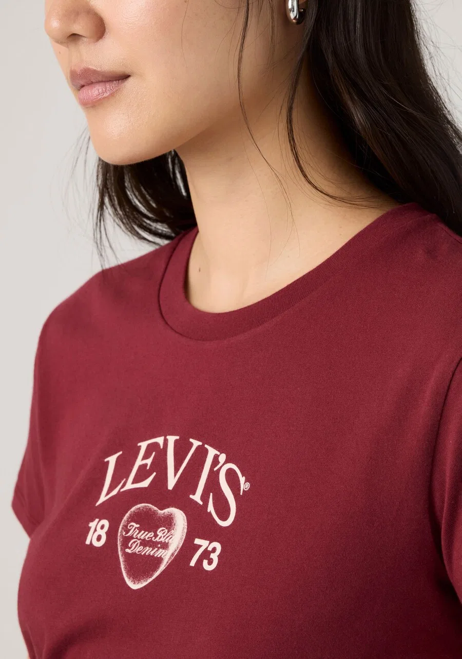 Футболка LEVI'S темно-красного цвета — фото 4
