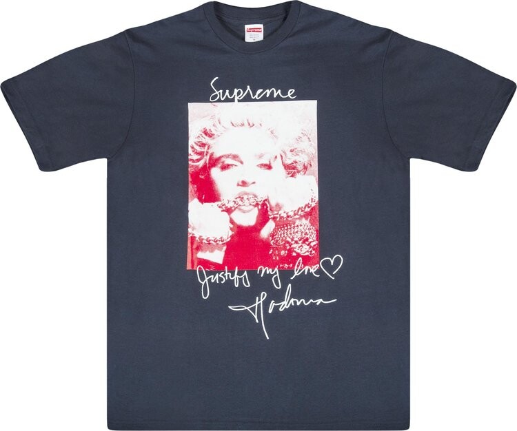 Футболка Supreme Madonna T-Shirt 'Navy', синий — фото 2