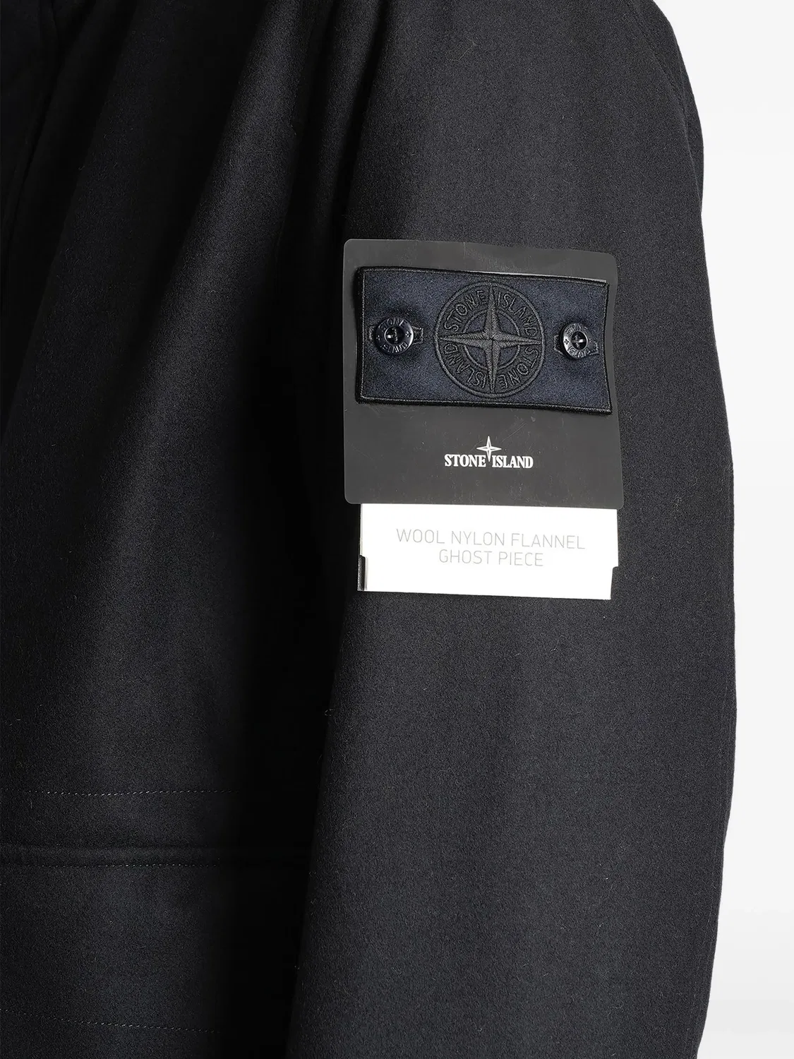 Куртка Ghost из шерстяной фланели Stone Island, черный — фото 2