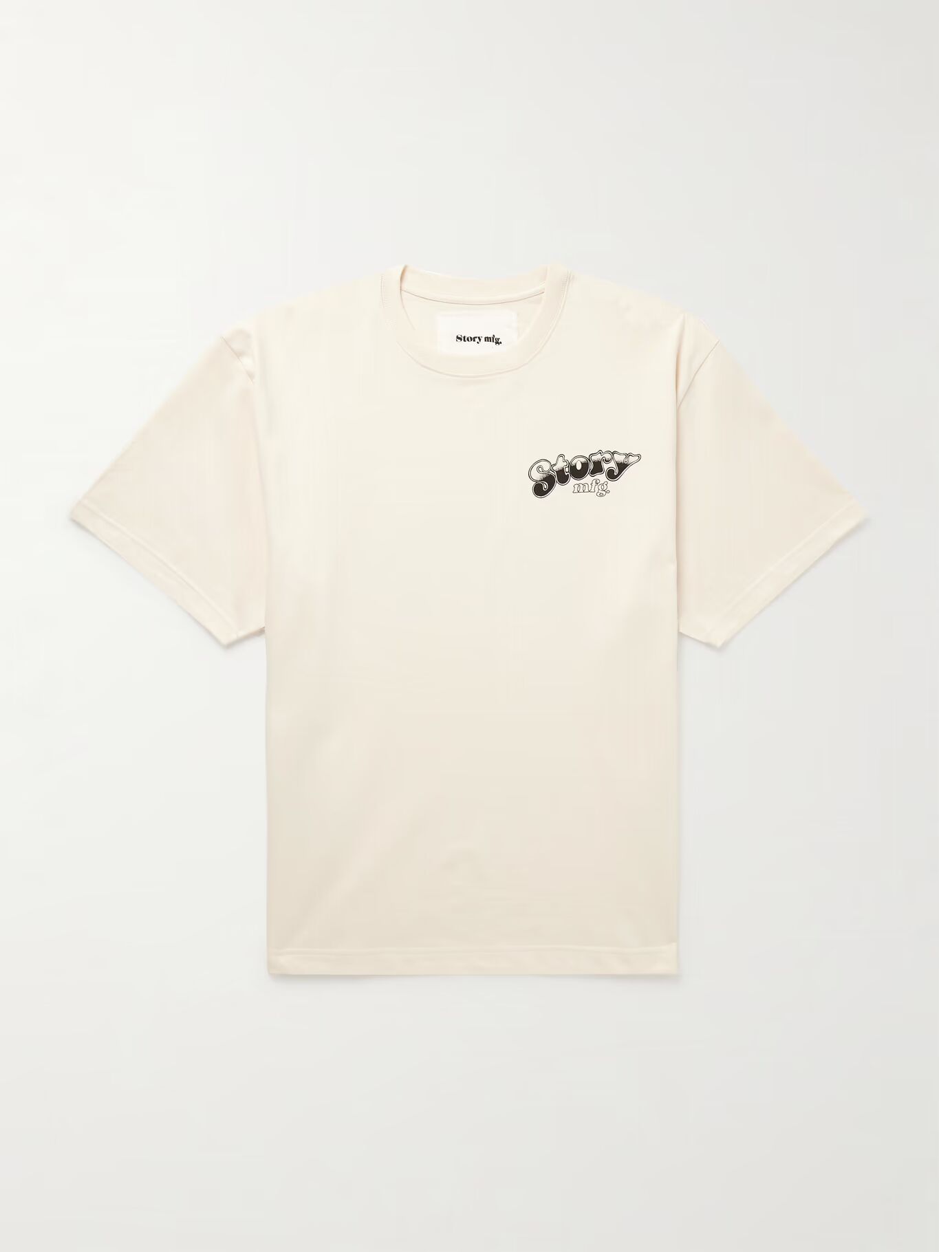 

Футболка Grateful Logo-Print из органического хлопкового джерси STORY MFG., кремовый