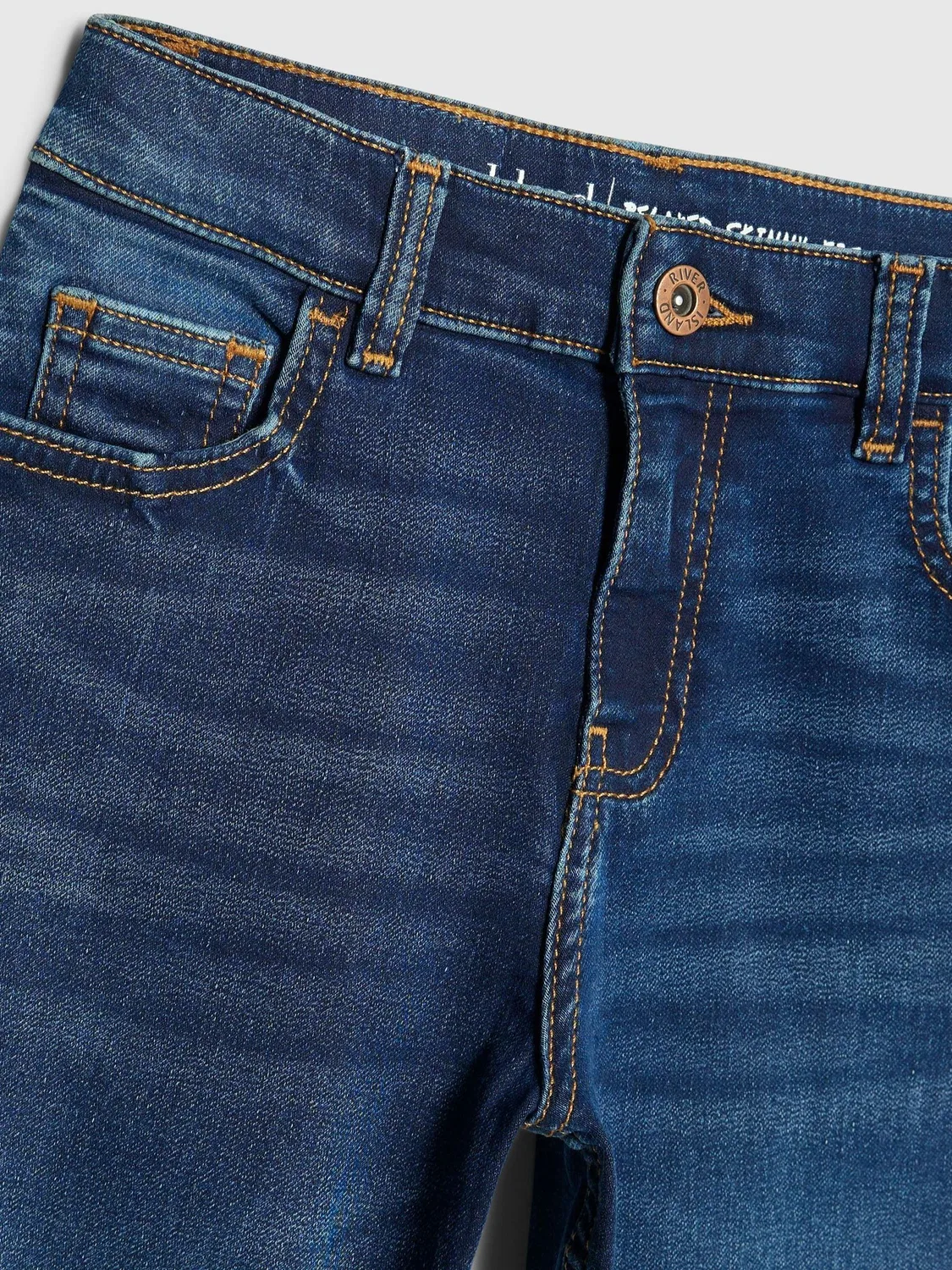 Джинсы Skinny Fit Stretch River Island, синие — фото 3
