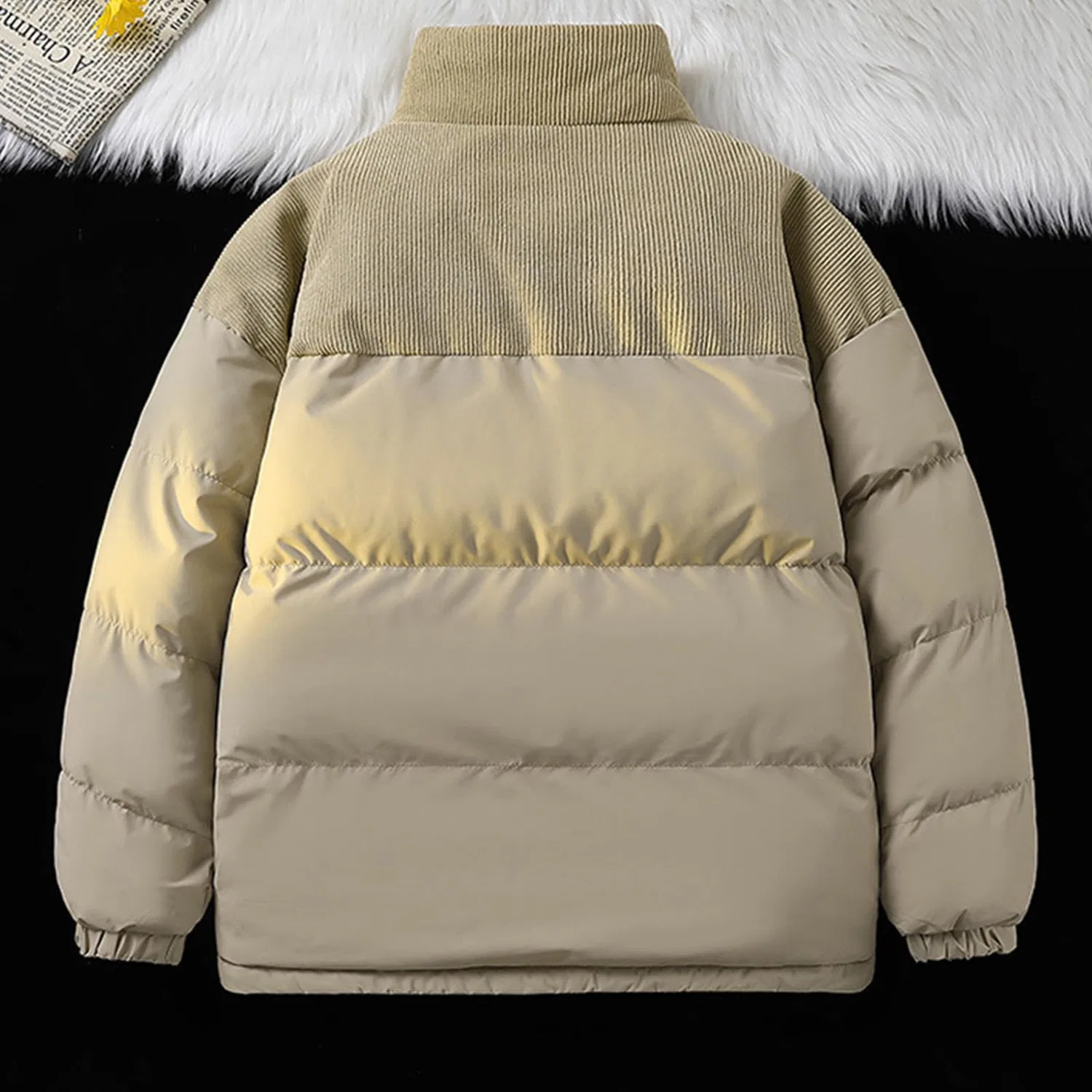 Женское стеганое пальто с длинным рукавом, модель parka, cachi — фото 3