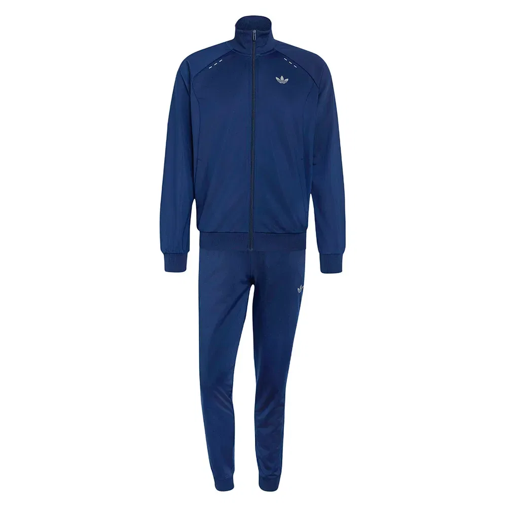 Мужской спортивный костюм из полиэстера Tech Trefoil Essentials Track Set Adidas Originals, Blue — фото 3