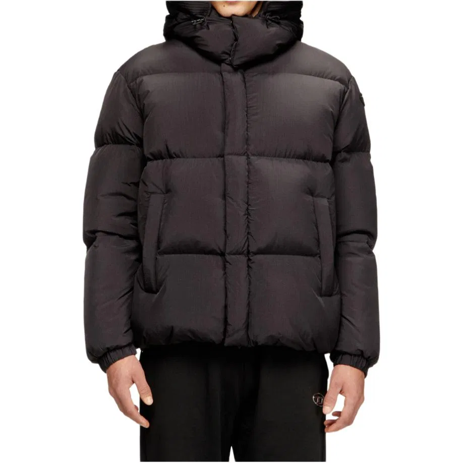 Мужское пальто из пуха с отстегивающимся капюшоном, DIESEL, Black — фото 3