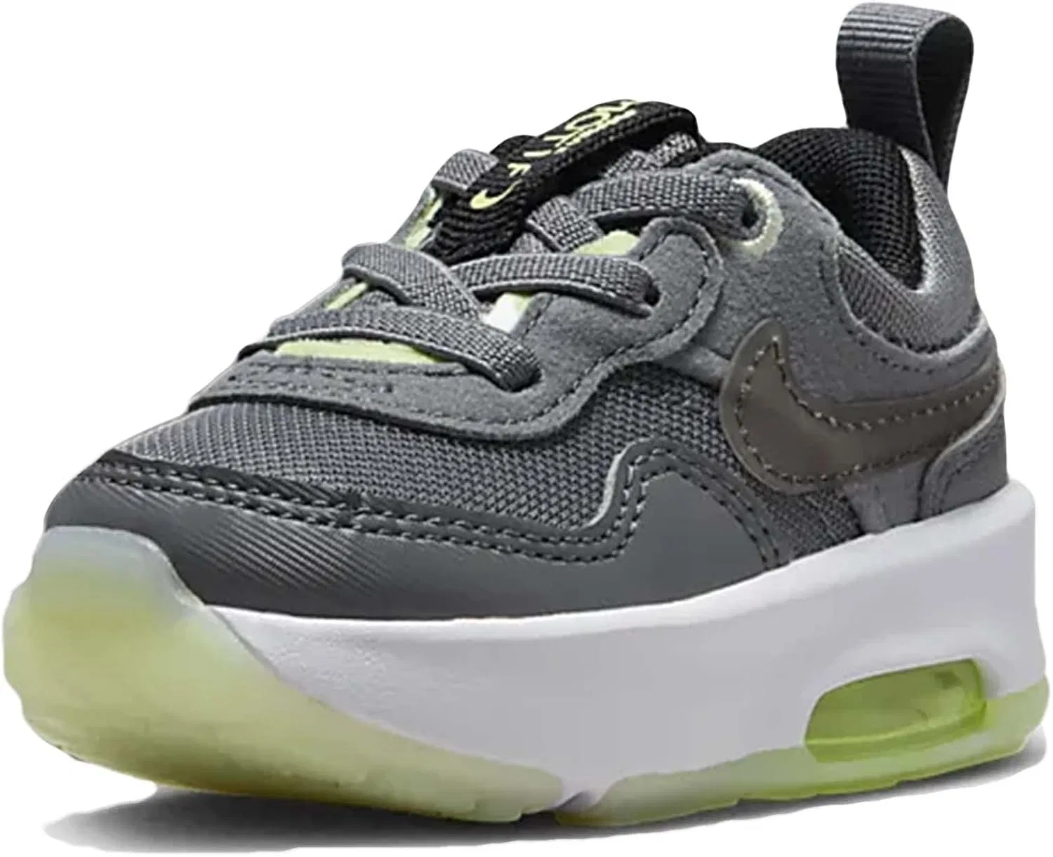 Детские кроссовки для мальчиков Nike Air Max Motif, Smoke Grey/Black/Barely Volt