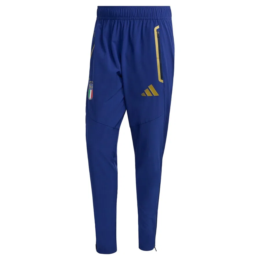 Спортивные брюки ADIDAS PERFORMANCE Regular Workout Pants 'Italy Tiro Travel' синего цвета