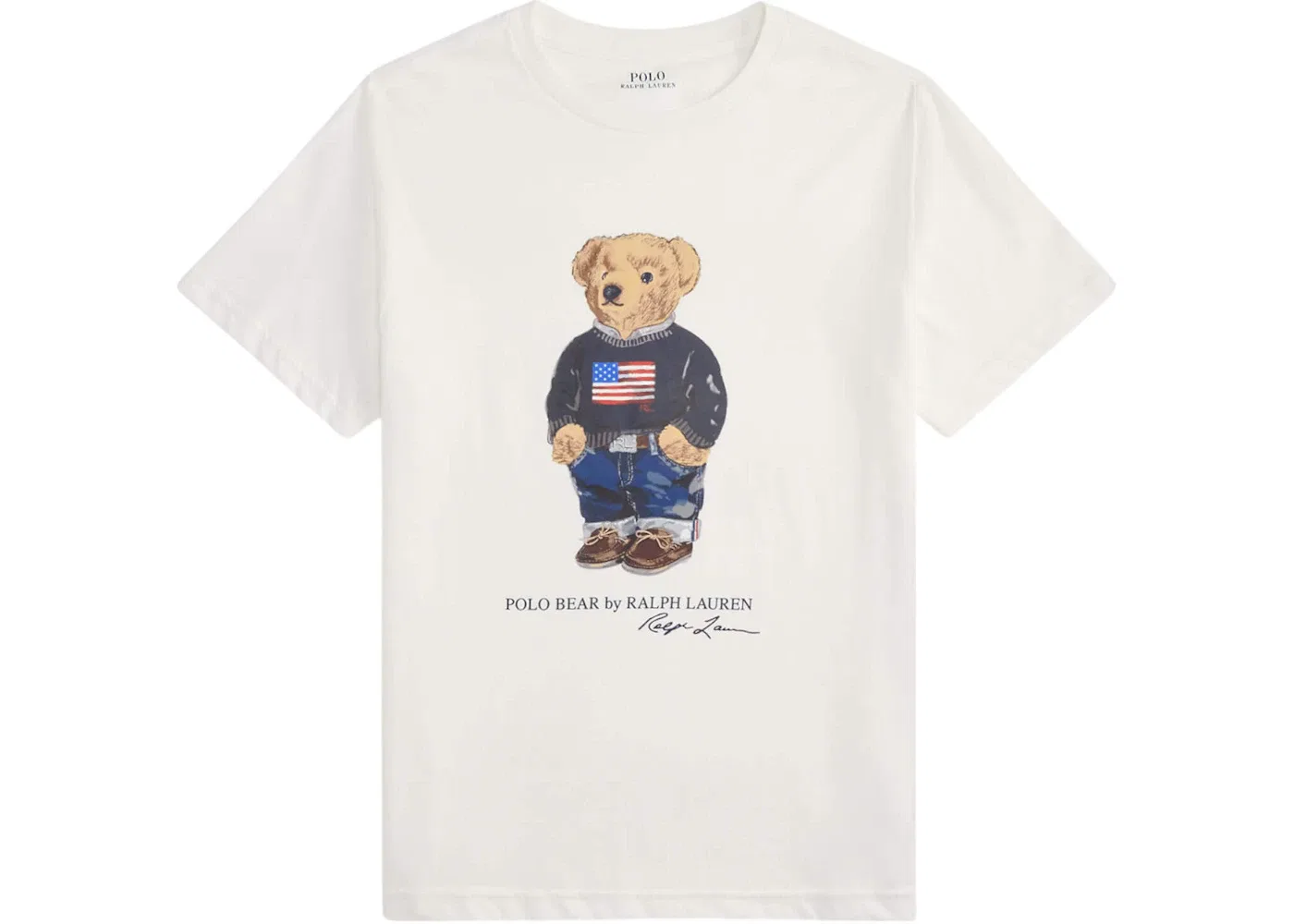 Мужская футболка с принтом Polo Ralph Lauren, White Core Bear