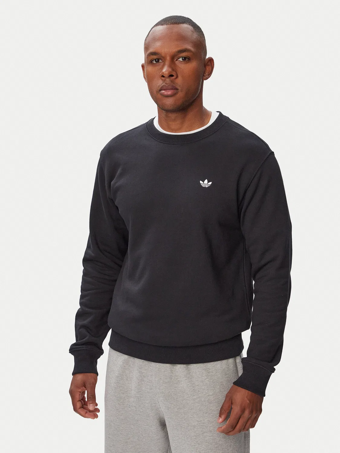 Мужская толстовка стандартного кроя Trefoil Essentials Adidas, черный