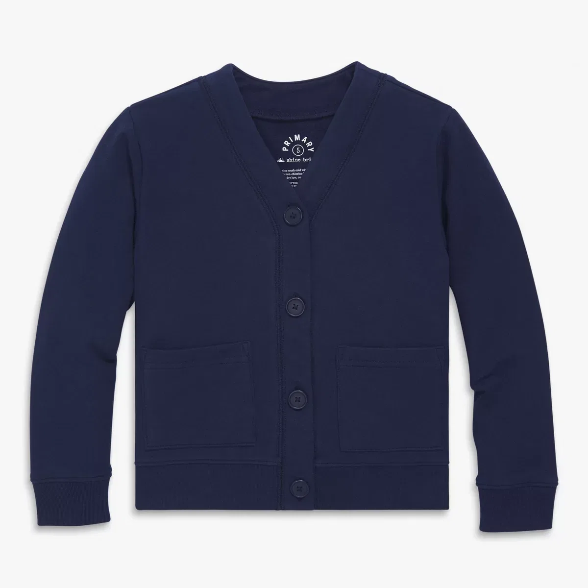 Детский свитшот-кардиган с длинным рукавом Primary, Navy