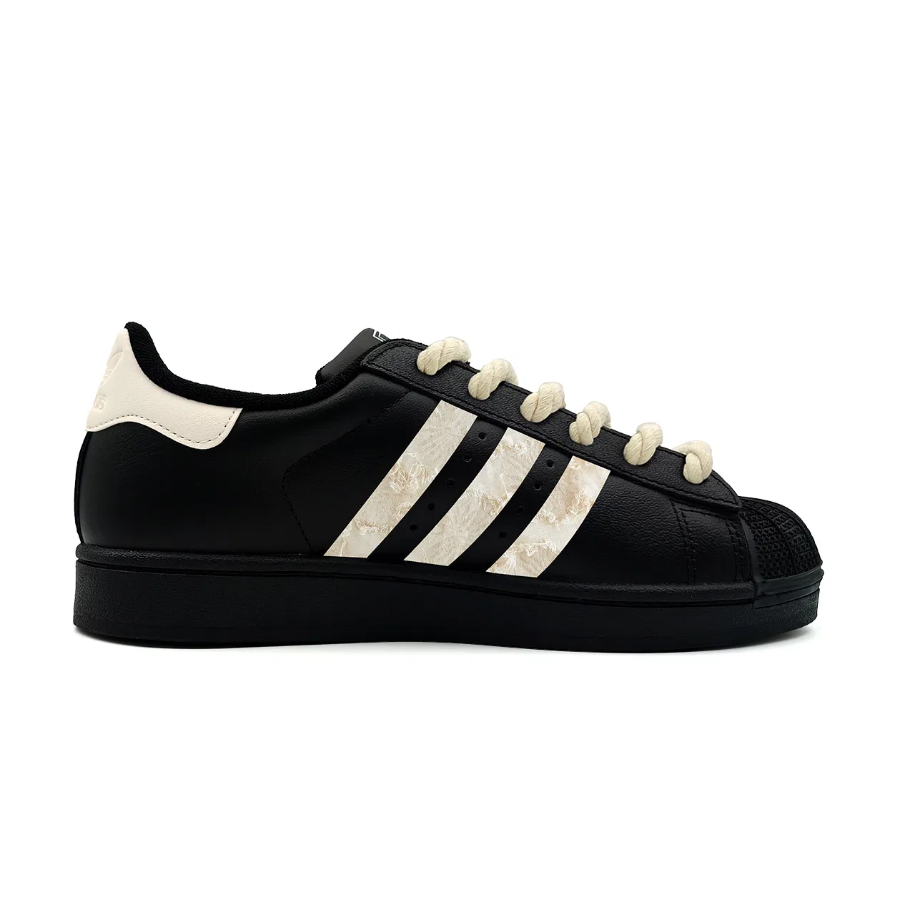 Детские скейтборд-кроссовки с низким верхом Superstar 2 Adidas Originals, Black White Yellow — фото 3