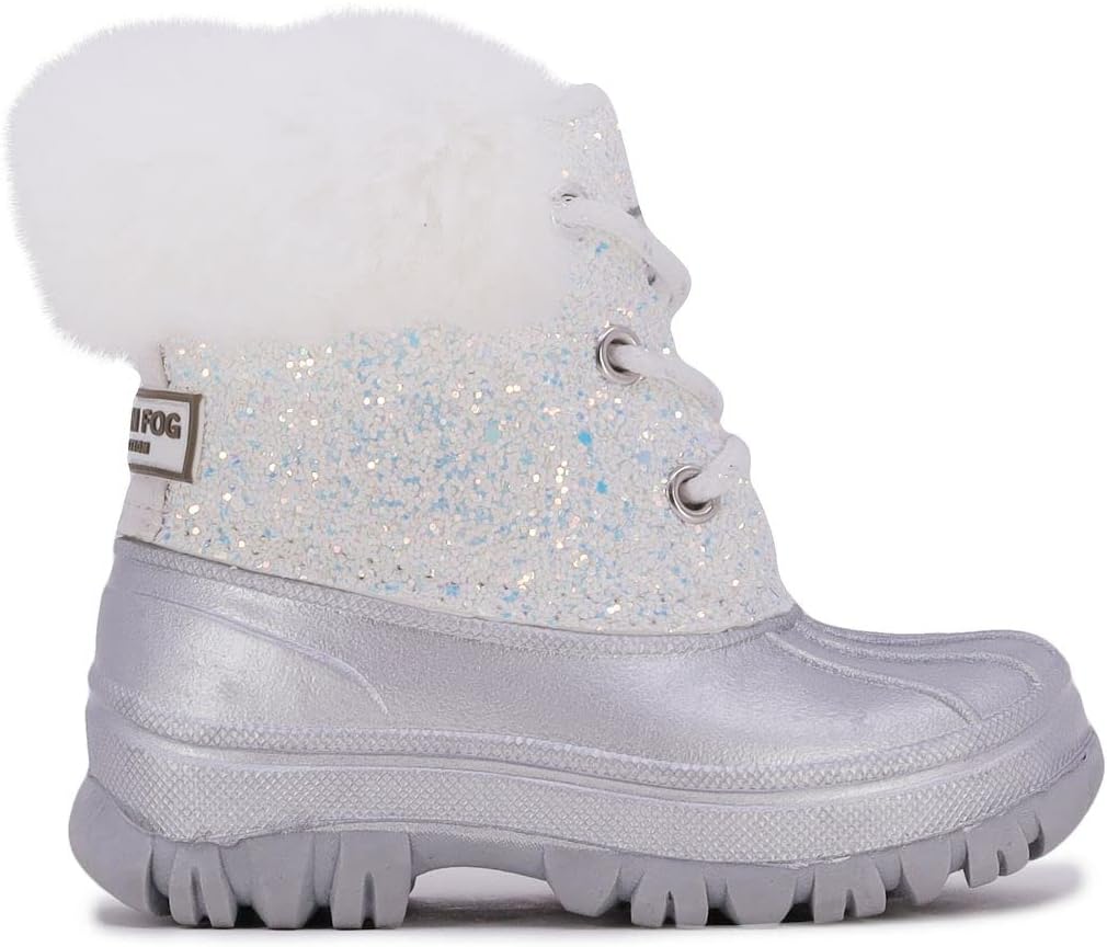 Зимние сапожки для девочек LONDON FOG Toddler Tadley, утепленные, для холодной погоды, модные снежные сапоги, белый — фото 2