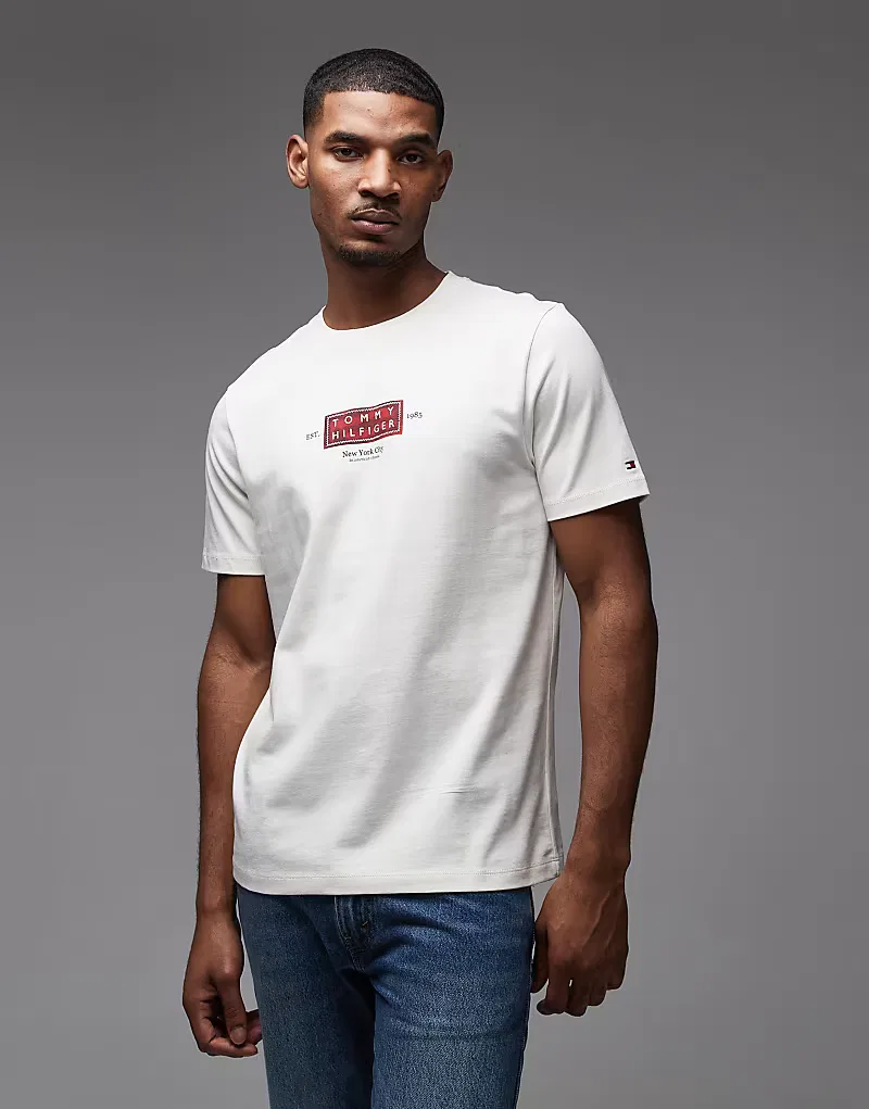 Футболка Tommy Hilfiger Heritage Label, кремовый