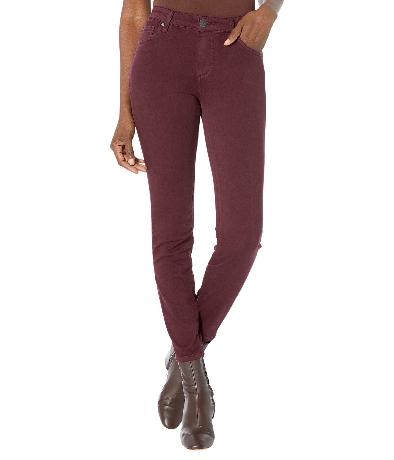 

Джинсы KUT from the Kloth, Connie Ankle Skinny Regular Hem in Plum