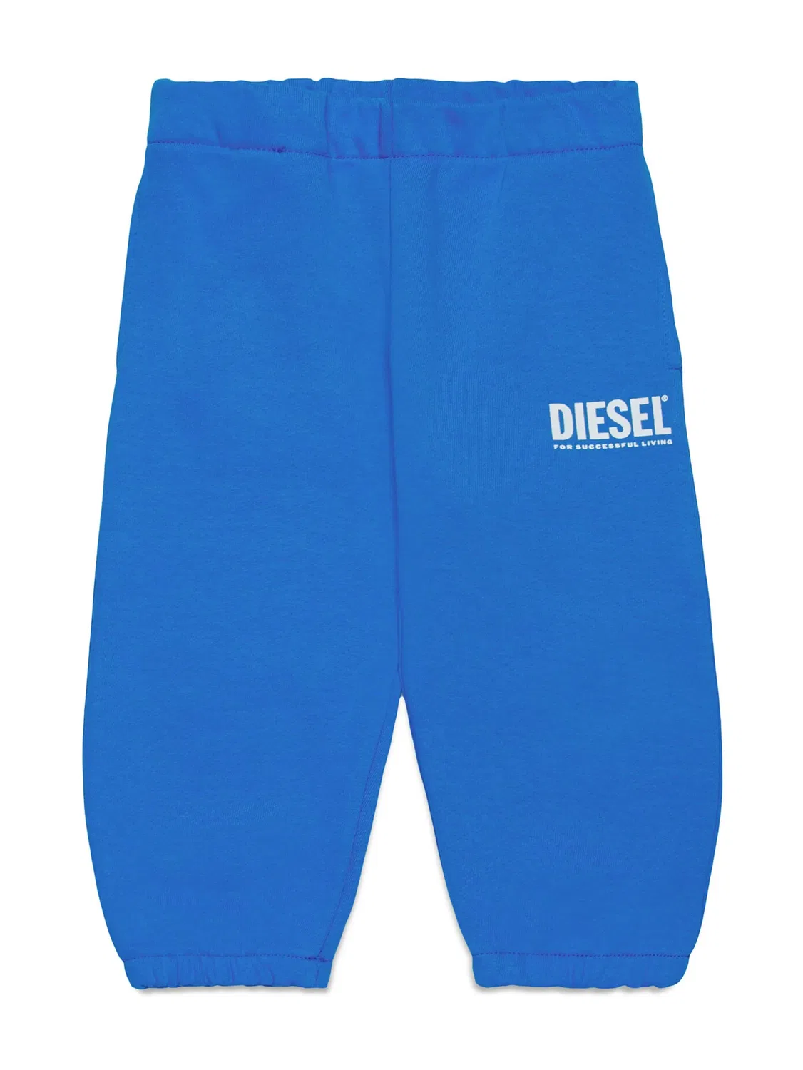 Трейниджи с логотипом из хлопка Diesel, электрический синий/белый