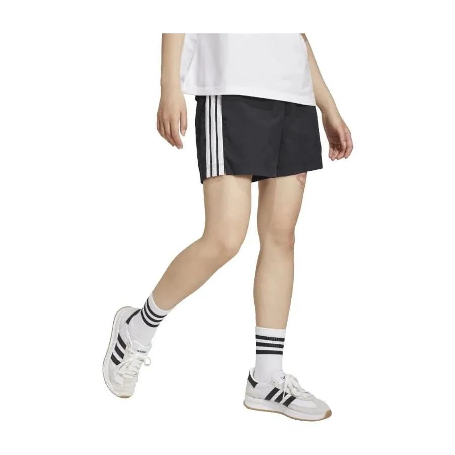 Шорты с высокой посадкой и эластичным поясом adidas W 3s Wv Sho, Черный — фото 4