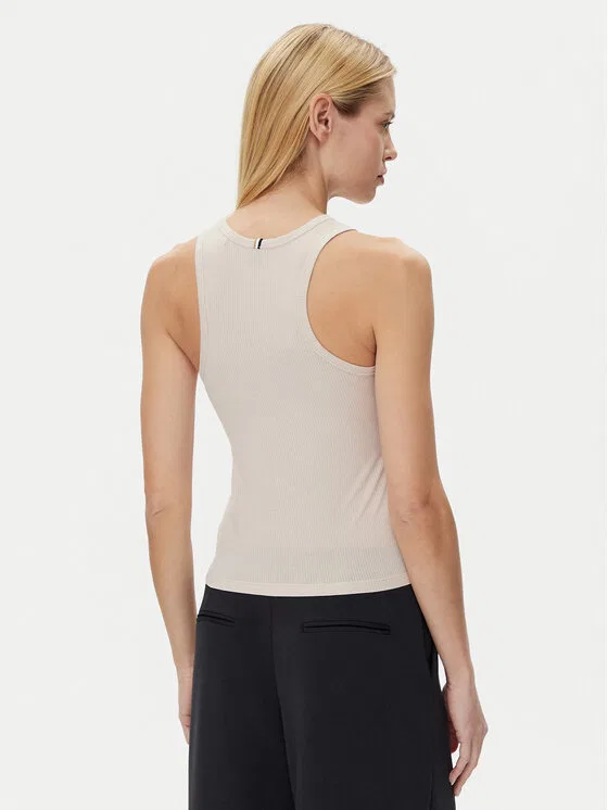 Топ slim fit Flow Boss, бежевый — фото 3