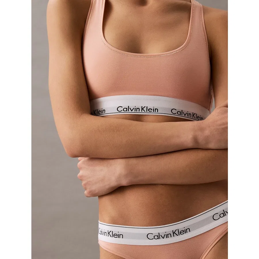 Спортивный бралетт без подкладки Calvin Klein, Пудровый — фото 2