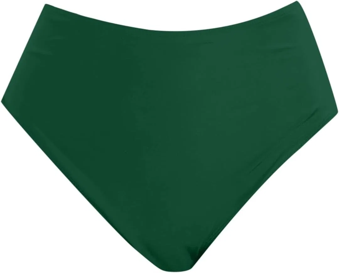 Женские бикини-шорты с высокой талией tummy control cbx1CUoWV, Green — фото 2
