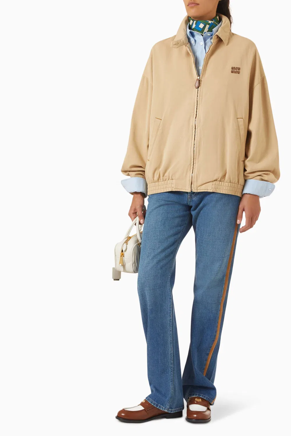 Куртка-блузон джинсовая Logo Blouson Jacket Miu Miu — фото 2