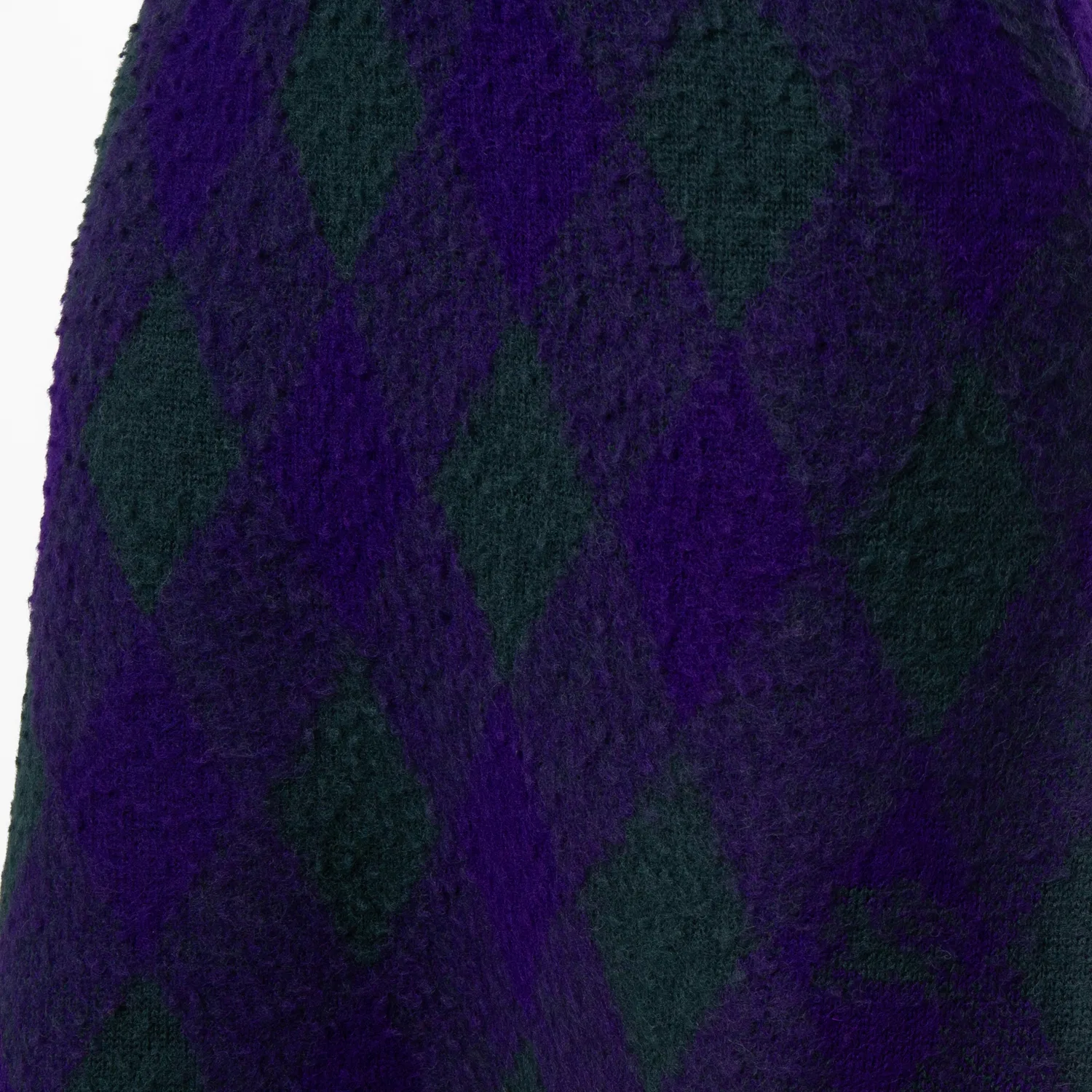 Юбка шерстяная с бахромой Vintage Check Frayed-Edge Wool Skirt Burberry, Royal Ip Pattern — фото 2
