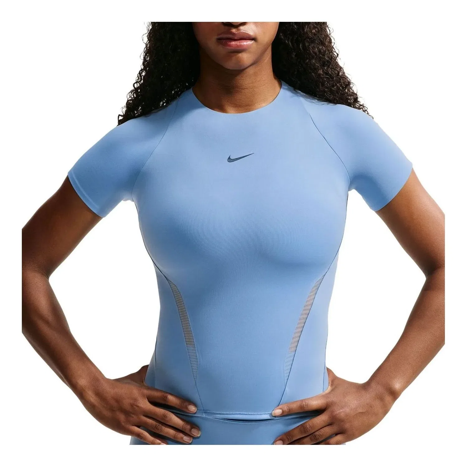 Женская футболка Universa Mesh T-Shirt 'Work Blue Chambray New Slate' Nike, Work Blue/Chambray/New Slate