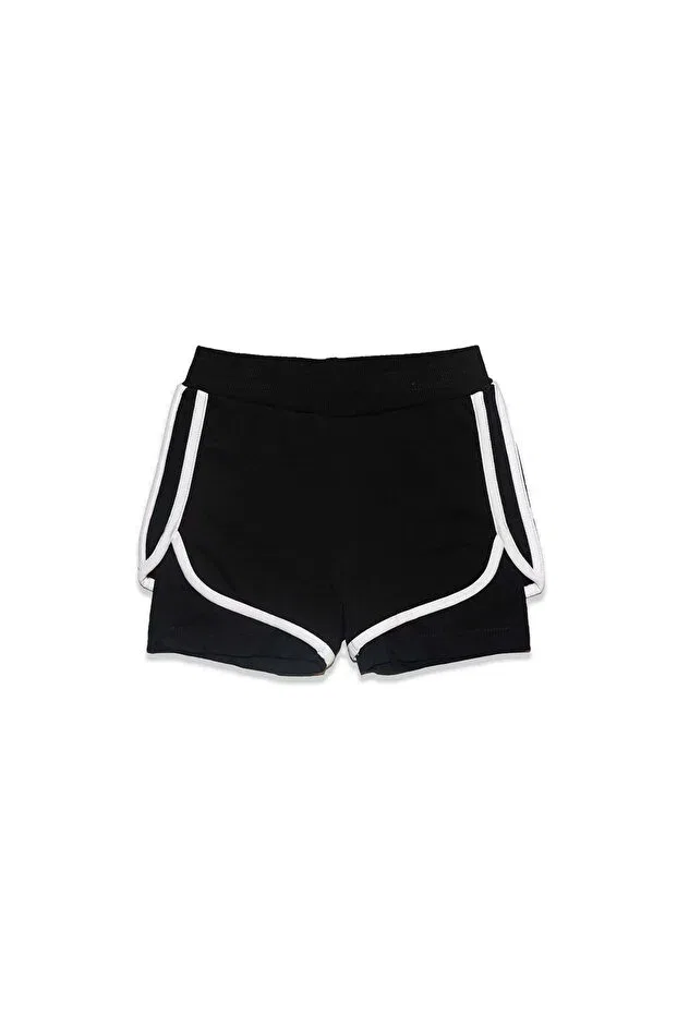 Детские шорты для девочек с резинкой на талии Lovetti, Black Black