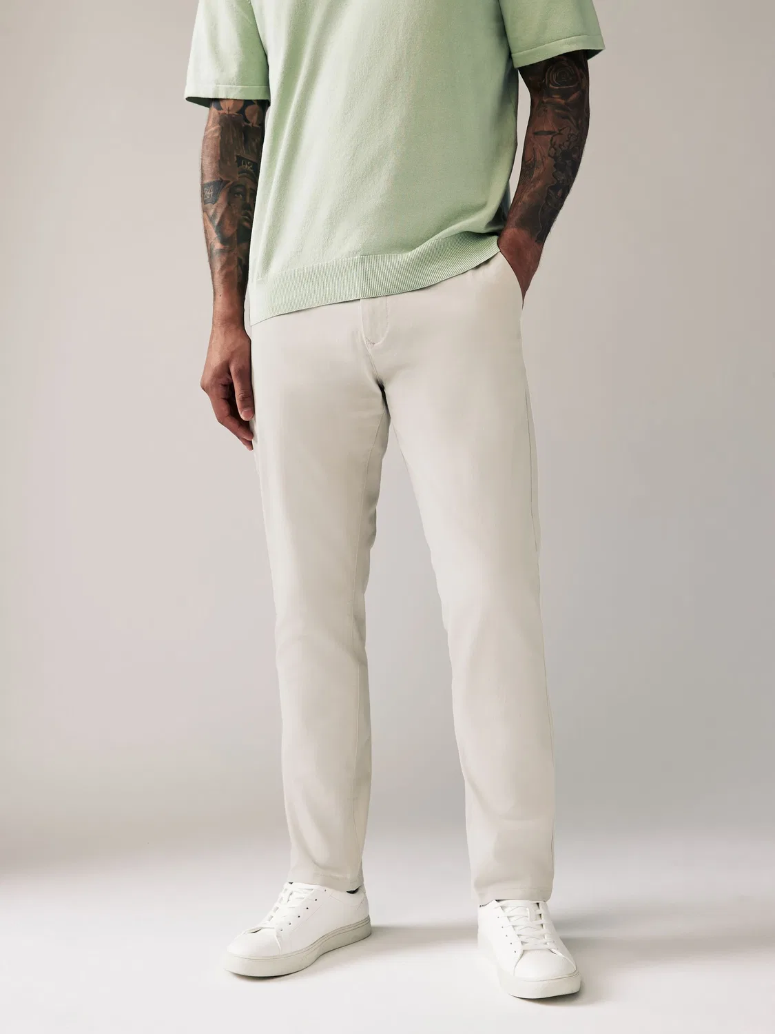 Чиносы прямого кроя, Slim Fit Next, Stone Light