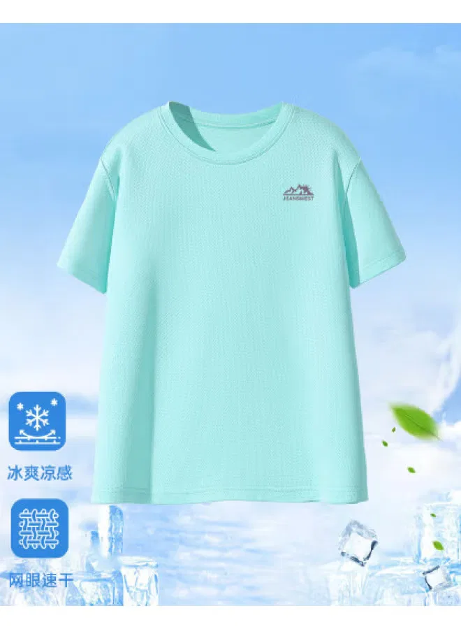 Комплект из футболки и шорт с сетчатыми вставками Jeanswest, зеленый