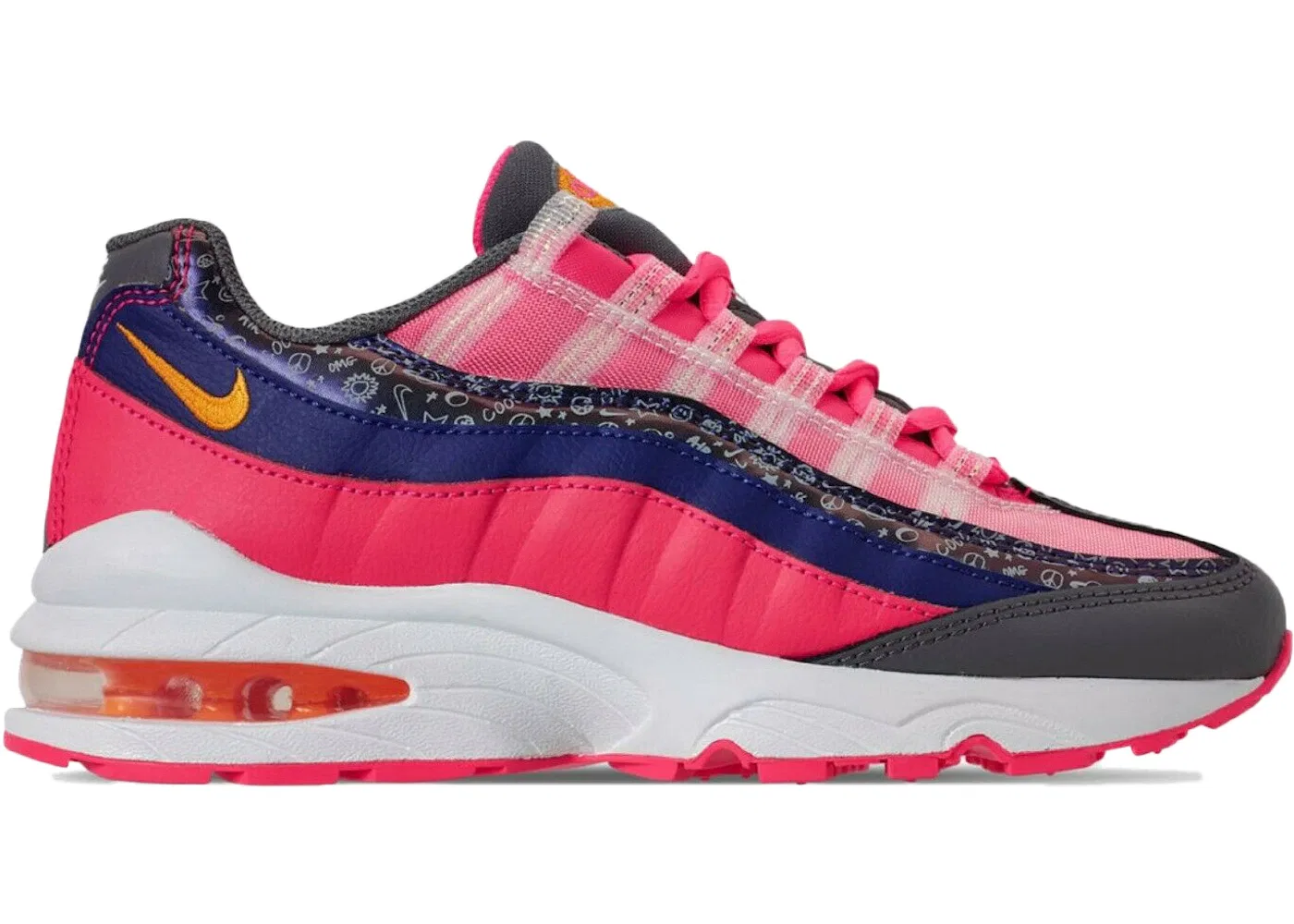 Детские кроссовки Lifestyle Nike Air Max 95, Regency Purple Racer Pink Sail Laser Orange
