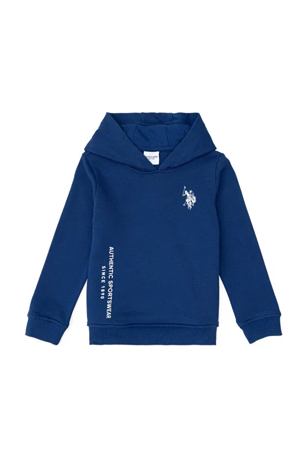 Детское худи с капюшоном U.S. Polo Assn., Indigo — фото 3