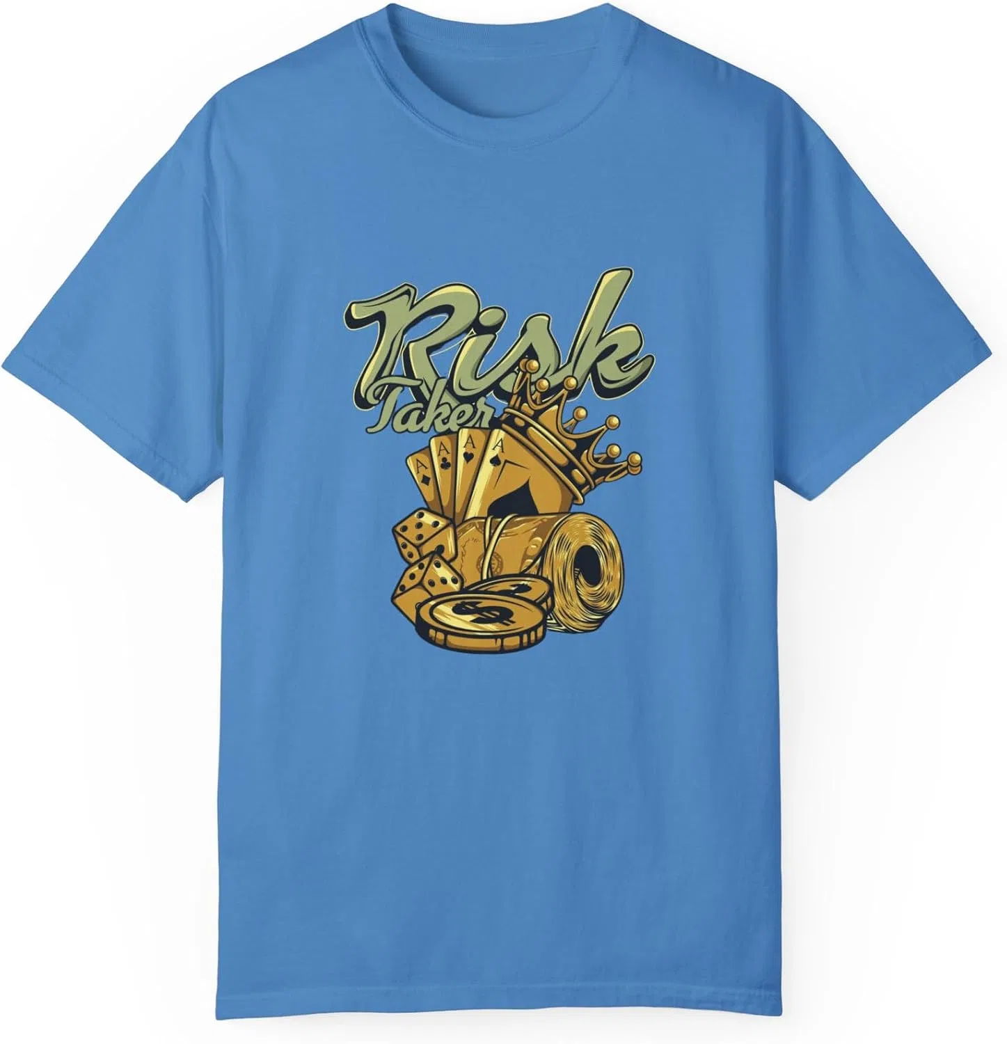 Футболка с принтом Risk Taker Comfort Colors 1717, Royal Caribe