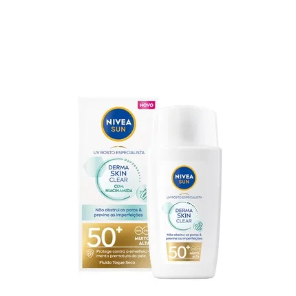 Солнцезащитный крем 40 мл с SPF 50+ Nivea, Sun Derma Skin Clear