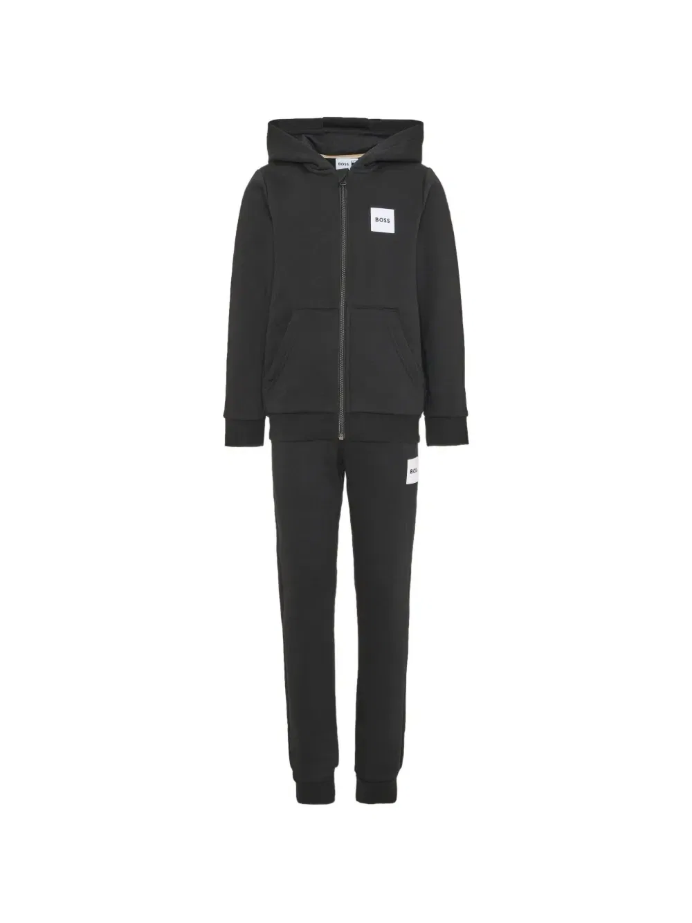 Спортивный костюм с нашивкой-логотипом BOSS Kidswear, черный