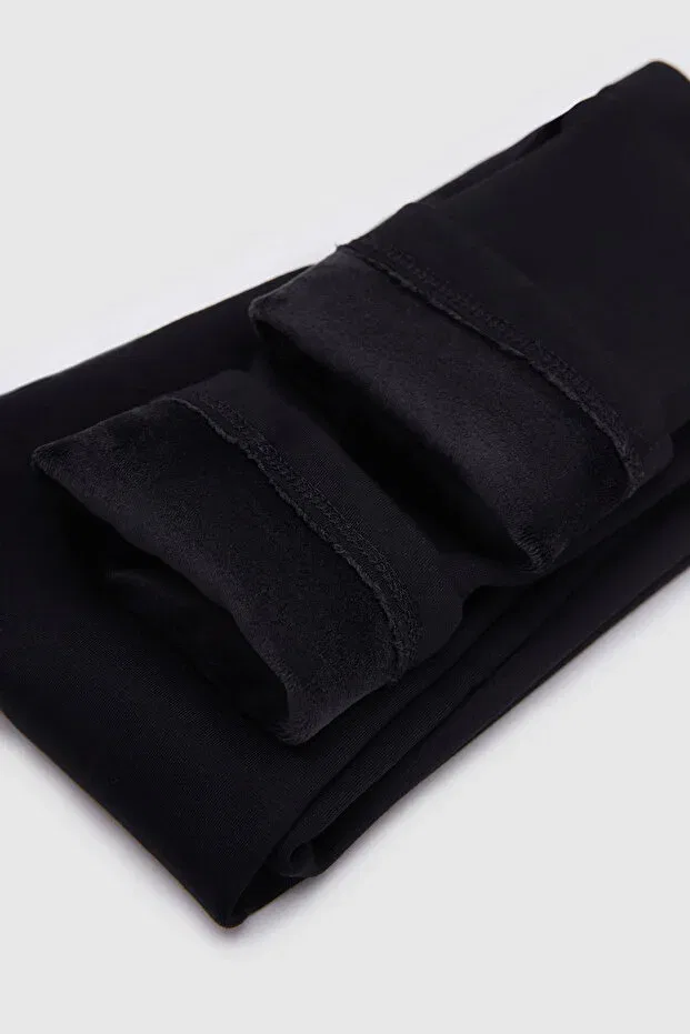 Детские леггинсы для девочек утепленные Lovetti, Black — фото 3